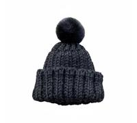 LeeQinersw Gorro para Muñeca BJD Gorro Sombrero Mini Accesorio Tejido con Textura Suave y Pompon Mejora la Apariencia y de la Adecuado para Coleccionistas Regalos , Negro , Negro+Pompon