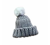 LeeQinersw Gorro para Muñeca BJD Gorro Sombrero Mini Accesorio Tejido con Textura Suave y Pompon Mejora la Apariencia y de la Adecuado para Coleccionistas Regalos , Gris , Pompon Gris Claro
