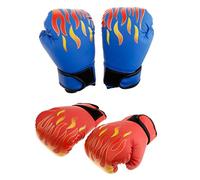 LeeQinersw Guantes Taekwondo Protector Niños Artes Marciales con Diseño Confortable Y Resistente Adecuados para Niños en Clases de Taekwondo, Azul y Rojo 7 Pulgadas