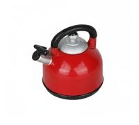 LeeQinersw Hervidor de Juego para Niños Hervidor Tetera Miniatura Accesorio Juguete Pieza Decorativa con Aspecto para Hora del Té Adecuado para Habitación en Miniatura y Juego Familiar , Rojo