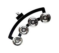 LeeQinersw Hi Hat Tambor de Percusión Profesional con Campanas Metálicas Accesorio de Batería Portátil Diseño Visual Elegante Adecuado para Músicos Reuniones Soc, 4 Jingles