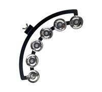 LeeQinersw Hi Hat Tambor de Percusión Profesional con Campanas Metálicas Accesorio de Batería Portátil Diseño Visual Elegante Adecuado para Músicos Reuniones Soc, 6 Jingles