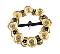 LeeQinersw Hi Hat Tambourine Versátil Tambor Educativo de Percusión Campana para Platillos de Batería Material Fuerte de Aleación de Zinc Adecuado para Sesiones, Doble Fila