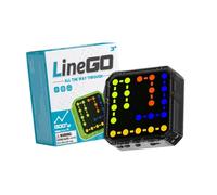 LeeQinersw Juego de Electrónico Máquina Educativa Portátil para Niños Juego Interactivo de Tablero Estratégico Juguete de Rompecabezas Manual Adecuado Par, Negro