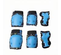 LeeQinersw Juego Rodilleras y Muñequeras, Color to 2, 6-11 Años | Carcasa Rígida Molada, Ajustable, Set Protecciones con Muñequeras, para Monopatín