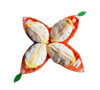 LeeQinersw Juguete Interactivo Perro Juguete Mordedor Juguete de Peluche Juguete Chillón Material Resistente Función de Sonido Incorporado Adecuado, Naranja