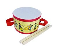 LeeQinersw Kids Drum Tambor Infantil Instrumento de Madera PVC Percusión Educativa Portátil Apto para Niños y Niñas Sensibilización Rítmica en Clases y Juegos , Dibujos Animados