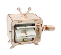 LeeQinersw Kit de Modelo de Máquina de Animación con Manivela DIY - Proyecto de Construcción en Madera, Juguete Educativo para Niños, Experimentos Científicos