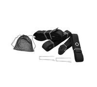 LeeQinersw Líneas de Voleibol de Playa Juego Completo Cuerdas Delimitadoras Accesorios de Estacas Incluidas Material de Poliéster Resistente Función Port, Negro
