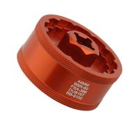LeeQinersw Llave para Bicicleta Herramienta Profesional para Montaje Y Desmontaje de Ejes de Pedalier Extractor de Cazoleta con 12 Muescas Fabricada en Aleación, Naranja