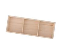 LeeQinersw Maceta para Jardinera Caja Organizadora Bandeja de Madera con Compartimentos Práctica Apta para Escritorio Oficina Hogar Decoración, Madera 3 Compartimentos
