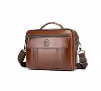 LeeQinersw Maletín para Portátil Ordenador Portátil Bolso Profesional Cartera Ejecutiva Piel Vacuno con Estructura Compacta y Cremallera Robusta Adecuado para Trabajo Viajes de Negocios 28x6x23cm