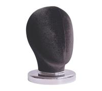 LeeQinersw Mannequin Cabeza de Modelo para Pelucas Bloque de Lona para Exhibición de Sombrero Y Gafas Material PVC Y Tela Reutilizable Adecuado para Tiendas Salo, terciopelo negro