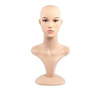 LeeQinersw Mannequin Cabeza Realista de Mujer Busto con Hombros Soporte de Peluca Maquillaje Exhibición de Sombrero Joyas Collar Adecuada para Organizar Accesori, Style B