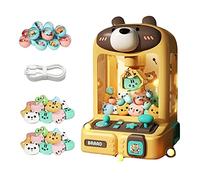 LeeQinersw Máquina de para Niños Mini Arcade Grúa Juguete Electrónico de Aprendizaje con Iluminación LED Y Sonido Adecuado para Fiestas Actividades, Oso 30 Muñecos