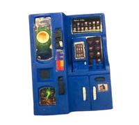 LeeQinersw Mini Máquina de Bebidas Modelo Escena de Disparo Accesorios Casa Muñecas Equipo Expendedor Función Realista Adecuado para Coleccionismo y Decoración, Azul