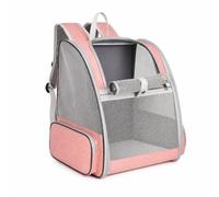 LeeQinersw Mochila Transportín para Mascotas Transportador Mochila Bolso Jaula con Tejido Oxford 600D y Malla de Nylon Interior con Esterilla Extraíble Mullida y, Rosa