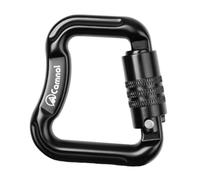 LeeQinersw Mosquetón Escalada Cierre Parapente Clip Resistente Aluminio Portátil Adecuado para Montañismo Acampada Al Aire Libre, Negro