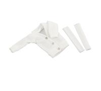 LeeQinersw Muñeca Miniatura Suéter Abrigo Tejido Chaqueta Accesorio para Muñecas de 6 Pulgadas Hecho de Tela Fácil de Poner Adecuado para Coleccionistas Decoraci, Blanco