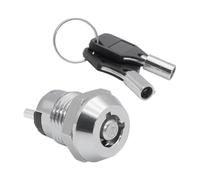 LeeQinersw Panel Lock Cerradura de Panel Electrónico con Llave de Seguridad Interruptor de Potencia Y Terminales Tubulares de Metal para Equipos Telefónicos, Doble Lado