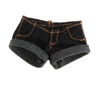 LeeQinersw Pantalones Cortos para Muñeco 1/12 Shorts Ropa de Verano Bermudas para Figura Pantalón Miniatura Tela Flexible para Ajuste Válido para, Negro