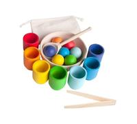 LeeQinersw Pelotas en Vasos con Bolsa de Almacenamiento para Desarrollar Habilidades Matemáticas. Juguetes Educativos para La