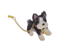 LeeQinersw Perro Miniatura para Casa de Muñecas Modelo de Cachorro en Escala 1 12 Accesorio Artesanal Realista Adecuado para Juego Creativo Coleccionismo Y Decor, Blanco Negro