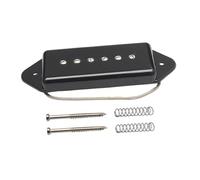 LeeQinersw Pickup de Guitarra para Restauración de Componentes Eléctricos Bobina Simple Diseño Vintage P90 Accesorios Musicales para Tono Cálido Latón Ad, Puente Negro