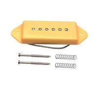 LeeQinersw Pickup de Guitarra para Restauración de Componentes Eléctricos Bobina Simple Diseño Vintage P90 Accesorios Musicales para Tono Cálido Latón Ad, Puente Amarillo