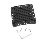 LeeQinersw Placa de Montaje para Adaptador Base Metálica Aluminio Robusto con Rejilla de Orificios M4 1/4 Pulgada 3/8 Pulgada Adecuada para Escritorio Videografía Taller