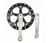 LeeQinersw Plato Acero 52 Dientes con Bielas Aluminio con Protector Cana Doble Ligero para Uso Diario en Ciudad