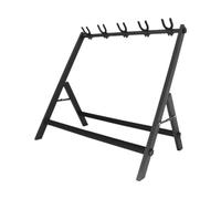 LeeQinersw Plegable Stand Multi Guitar Stand Múltiples Guitarras Soporte fácil de ensamblaje Organizador de guitarra ajustable para guitarras de bajo, Medio