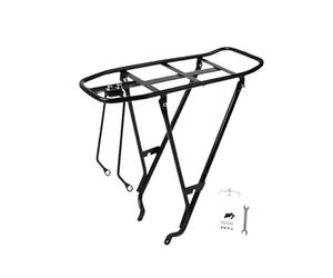 LeeQinersw Portaequipajes Trasero para Bicicleta Soporte Portabultos Estante de Equipaje Portapaquetes de Acero Resistente Fácil de Montar Adecuado para Ciclismo, Sin Ajuste