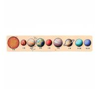 LeeQinersw Puzzle Educativo Solar Madera Piezas Móviles Aprendizaje Habilidades Motrices Pensamiento Lógico Adecuado para Niños Escuela Casa Regalo, Planetas G