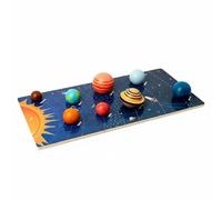 LeeQinersw Puzzle Educativo Solar Madera Piezas Móviles Aprendizaje Habilidades Motrices Pensamiento Lógico Adecuado para Niños Escuela Casa Regalo, Tablero Cognitivo