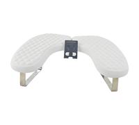 LeeQinersw Reposabrazos para Uñas Almohada Profesional Cojín en Forma de U Soporte para Brazo con Base Metálica Antideslizante Y Soporte para Móvil Adecuado para, Blanco