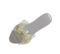 LeeQinersw Sandalias de Gel para Niñas Zapatos Princesa Tacones Niña Decoración de Lazo Material PP Adecuado para Fiesta de Disfraces Jugar a Vestirse Cumpleaños, PÚrpura