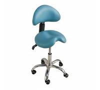 LeeQinersw Silla de Montura Taburete de Asiento de Silla Sillón de Profesional Giratorio con Soporte Central y Ruedas Silenciosas Asiento y, Azul Cielo