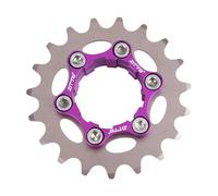 LeeQinersw Single Speed Cassette para Bicicleta Incluye Engranaje Espaciadores Anillos de Cierre Material de Aleación Ligera Adecuado para Conversiones de Cubos, 19T