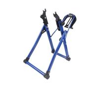 LeeQinersw Soporte para Alineación de Ruedas de Bicicleta Base Plegable Fácil de Guardar Marcadores E Indicador Ajustable Fabricados en Acero Manganeso Adecuado, Azul