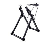 LeeQinersw Soporte para Alineación de Ruedas de Bicicleta Base Plegable Fácil de Guardar Marcadores E Indicador Ajustable Fabricados en Acero Manganeso Adecuado, Negro