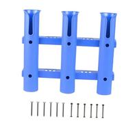 LeeQinersw Soporte para Caña de Pescar Fabricado en Nylon Soporte para Caña con Tornillo Empotrado Diseño de Rack Tubular Triple Montaje Rápido Y Seguro, Azul