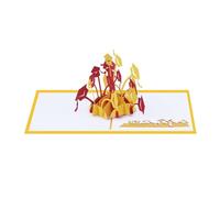 LeeQinersw Tarjeta de Felicitación 3D Emergentede Graduación Up Escultural de Papel Artesanal con Escena en y Corte Personalizable Adecuada para Recuerdo Mensaje, Dorado