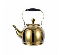 LeeQinersw Tetera Acero Inoxidable con Extraíble Hervidor Estufa Jarro Apta para Fogones de Gas Eléctricos y Portátiles Adecuada para Infusiones Cocina Camping Restaurante Hogar, Oro, 1.0L
