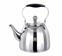 LeeQinersw Tetera de Acero Inoxidable Tetera Hervidor Cafetera Jarra con Integrado y Mango Termoaislante Apta para Cocina de Inducción Gas Eléctrica y, Plata, 1000ML