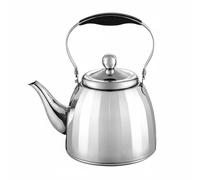 LeeQinersw Tetera de Acero Inoxidable Tetera Hervidor Cafetera Jarra con Integrado y Mango Termoaislante Apta para Cocina de Inducción Gas Eléctrica y, Plata, 2000ML