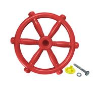 LeeQinersw Timón de Barco Pirata Juguete de Volante para Niños Timón para Gimnasio Infantil Rueda Decorativa de Barco Pirata para Juego Creativo Fácil de, Rojo