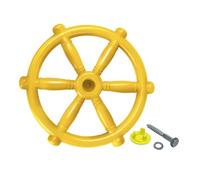 LeeQinersw Timón de Barco Pirata Juguete de Volante para Niños Timón para Gimnasio Infantil Rueda Decorativa de Barco Pirata para Juego Creativo Fácil de, Amarillo