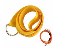 LeeQinersw Training Exerciser Correa de Resistencia de Cintura Bandas Arnés y Cinturón Material de Látex y Nylon Corrige Postura y Memoria Muscular Adecuada para, Amarillo Claro