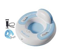 LeeQinersw Tubo Inflable para Nieve con Asas Ergonómicas Y Cuerda Resistente Material de PVC Grueso Ligero Y Fácil de Guardar Adecuado para Deportes de Invierno, Azul